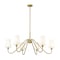 Z-Lite Gianna Chandelier, 6-Light, 46.25 In.W x 20.75 In.H, Modern Gold/White 7509-6-46MGLD - alternate 2